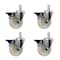 Service Caster 4'' Nylon Wheel Swivel 7/8'' Square Stem Caster Set with Brake, 4PK SCC-SQ20S414-NYS-PLB-78-4 - alternate 1